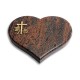 48 Grabstein Coeur/Twillight-Red (Bronze Kreuz 1)