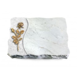 170 Grabplatte Wave/Marmor (Bronze Rose 13)
