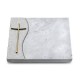 168 Grabtafel Wave/Marmor (Bronze Kreuz 2)