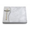 168 Grabtafel Wave/Marmor (Bronze Kreuz 2)
