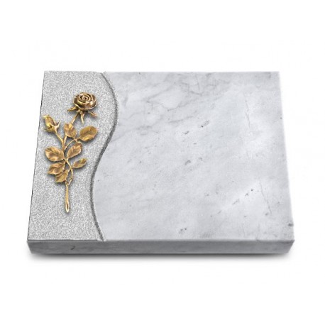 170 Grabtafel Wave/Marmor (Bronze Rose 13)